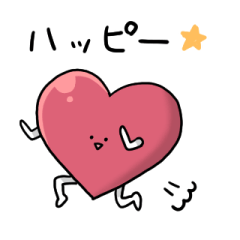 Simple and loose heart sticker