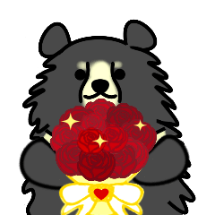 Valentine's Day Love Black Bear
