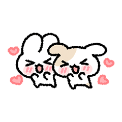 The love of a cute rabbit1 – LINE stickers | LINE STORE