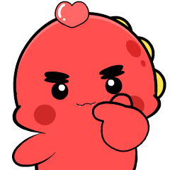 Red Grumpy Dino 2 : Animated