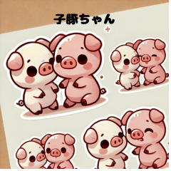 Three Little Piggies Stickers