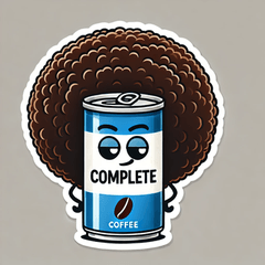 Afro Canned Coffee Stickers@SFW