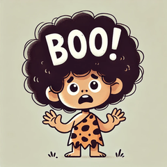 Afro Caveman Stickers@SFW