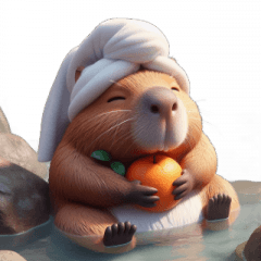 Bathing Capybara,