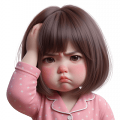 Bob-haired Girl Cute Emoji Stickers