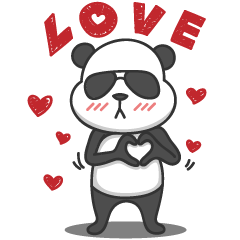 Panda with sunglasses-Obei