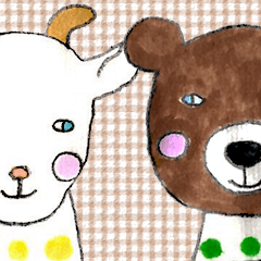 Frenchbulldog and Bear and goat/English