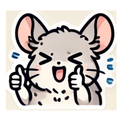 可愛くて、使いやすいチンチラ風スタンプ