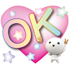 完蛋小子★愛心實用★彩虹圓字貼