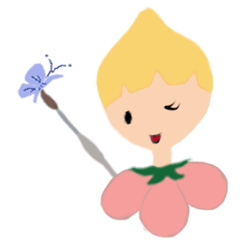 Watercolor brush fairy