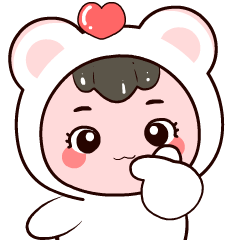 Cosplay Bear White : Animated Stickers