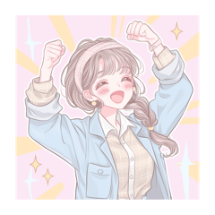 Cute fancy illustrations of girls boys