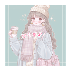Cute fancy illustrations of girls.food