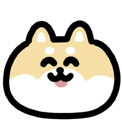 柴犬のリアクション 動くスタンプ