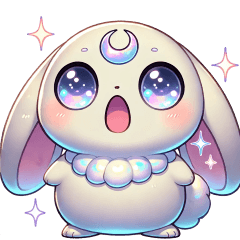 Mochi Moon Bunny Healing Stickers