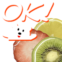 Polar bear and fruits #1