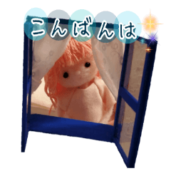 Sticker of a small doll
