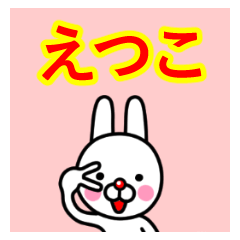 Etsuko premium name sticker(W).