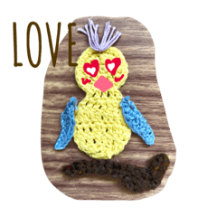 crochet kawaii  happy yellow bird