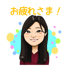 栞のほんわかにがおえスタンプ