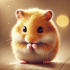 Playful AI Hamster Stickers