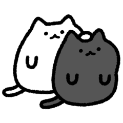 The friendly cat duo move Sticker