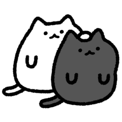 The friendly cat duo move Sticker
