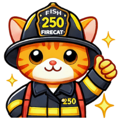 Orange Cat Firefighter