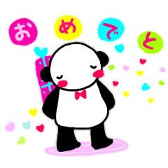 panda celebration sticker