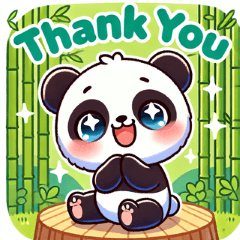 Fluffy Baby Panda Stickers for Everyday