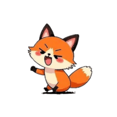 Cute Orange Fox Stickers