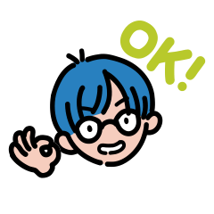 A funny boy wearing glasses