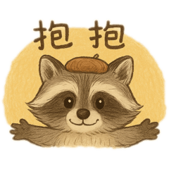 Raccoon love —Jun