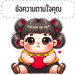 Message Stickers: Saibua cute girl