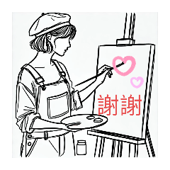 微笑短髮女孩