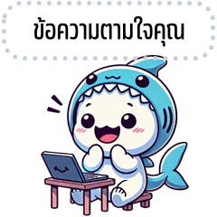 Message Stickers: HuaKlom Shark