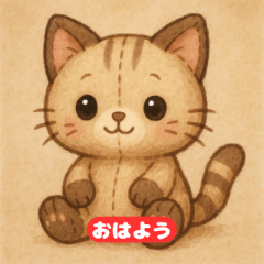Sleepy Plush Cat Stickers
