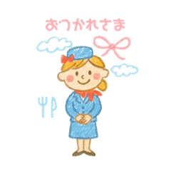 Cute & Casual Flight Attendant Stickers
