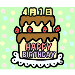 4月の誕生日ケーキ