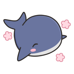 A Sticker of a whale 2