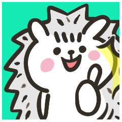 kawaii Hedgehog Sticker