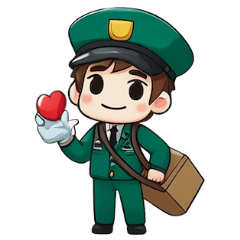 Postman delivers happiness -new