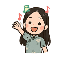 可愛的旗袍女孩