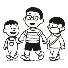 三兄弟在外婆家日常
