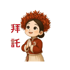 蓁的簪花動動娃娃