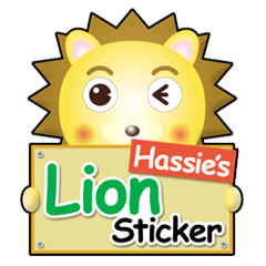 hassie's lion sticker
