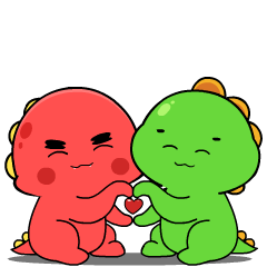 Red Grumpy Dino 4 : Animated