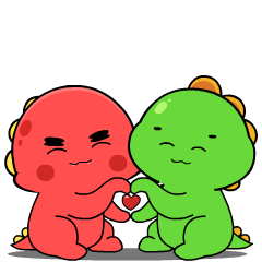 Red Grumpy Dino 4 : Animated
