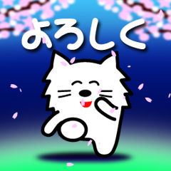 Greetings in the cherry blossom shower