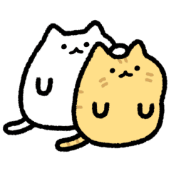 The friendly cat duo move Sticker2